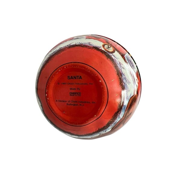 Cheinco Santa Claus Roly-Poly Tobacco/Candy Christmas Tin Container 1980 7.5x6" - Picture 10 of 10